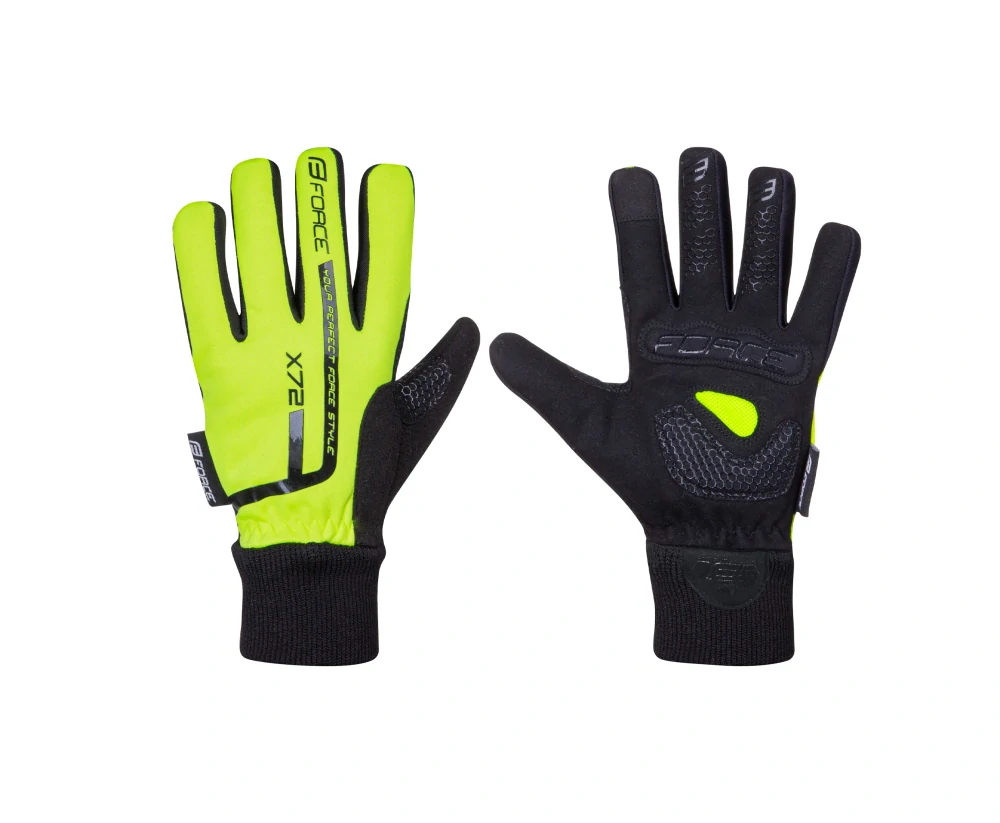rukavice zimní FORCE KID X72, fluo