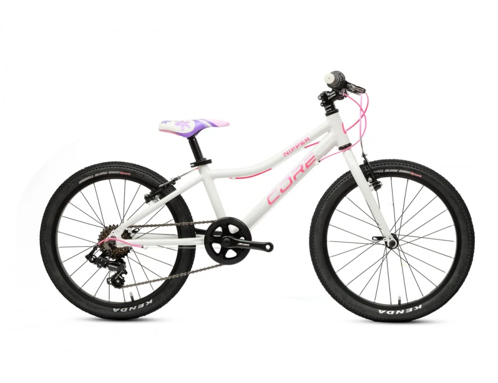 Dětské kolo 20" Al Nipper, Revo-6, bílý s reflexní růžovou (7.95kg)