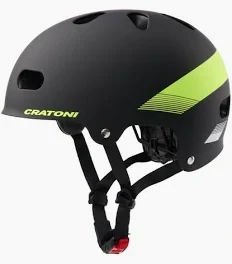 Dětská helma CRATONI C-Mate JR. Black/Lime Matt - S/M (54-58cm)