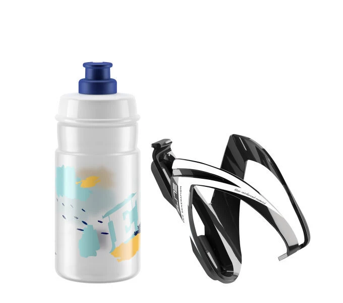 ELITE KIT CEO košík černý lesklý + láhev JET černá/šedá, 350 ml
