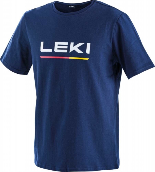 Logo T-Shirt LEKI, true navy blue-white, XXL