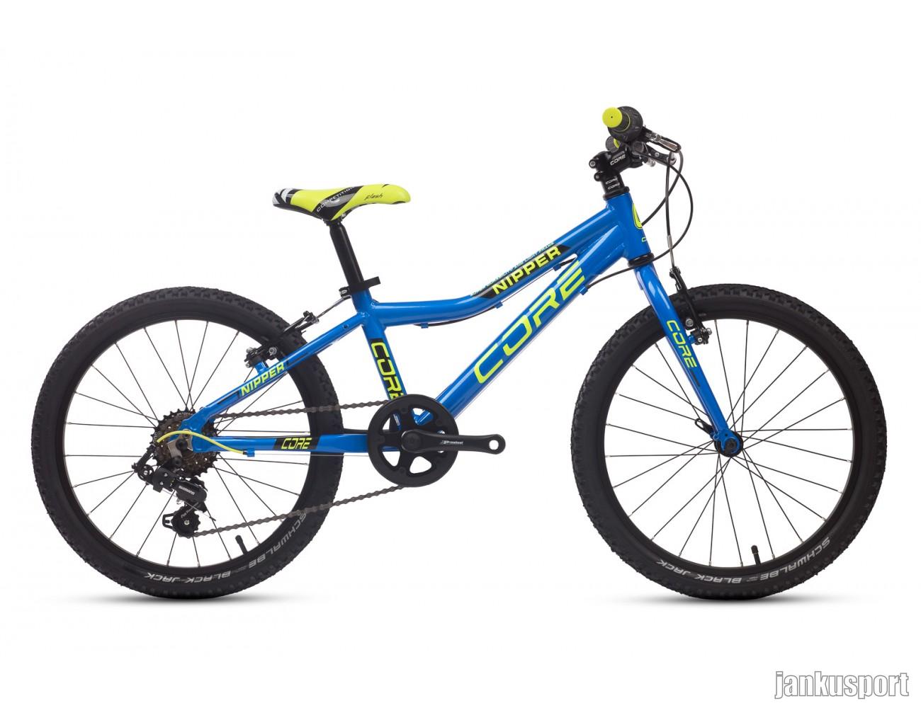 Dětské kolo 20" Al Nipper, Revo-6, modrý mat s reflexní žlutou (7.95kg)