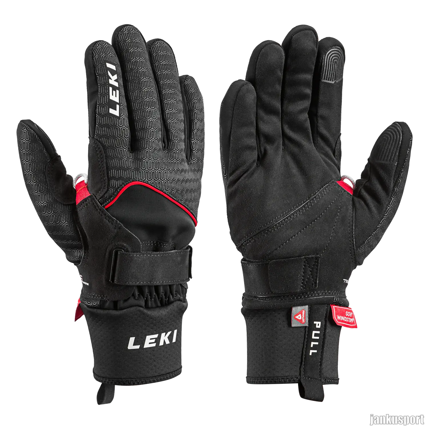 Leki Nordic Thermo Shark běžecké rukavice black/red
