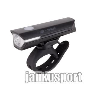 světlo přední FORCE FLUX 200LM USB, černé
