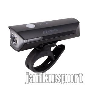 světlo přední FORCE FLUX 550LM USB, černé
