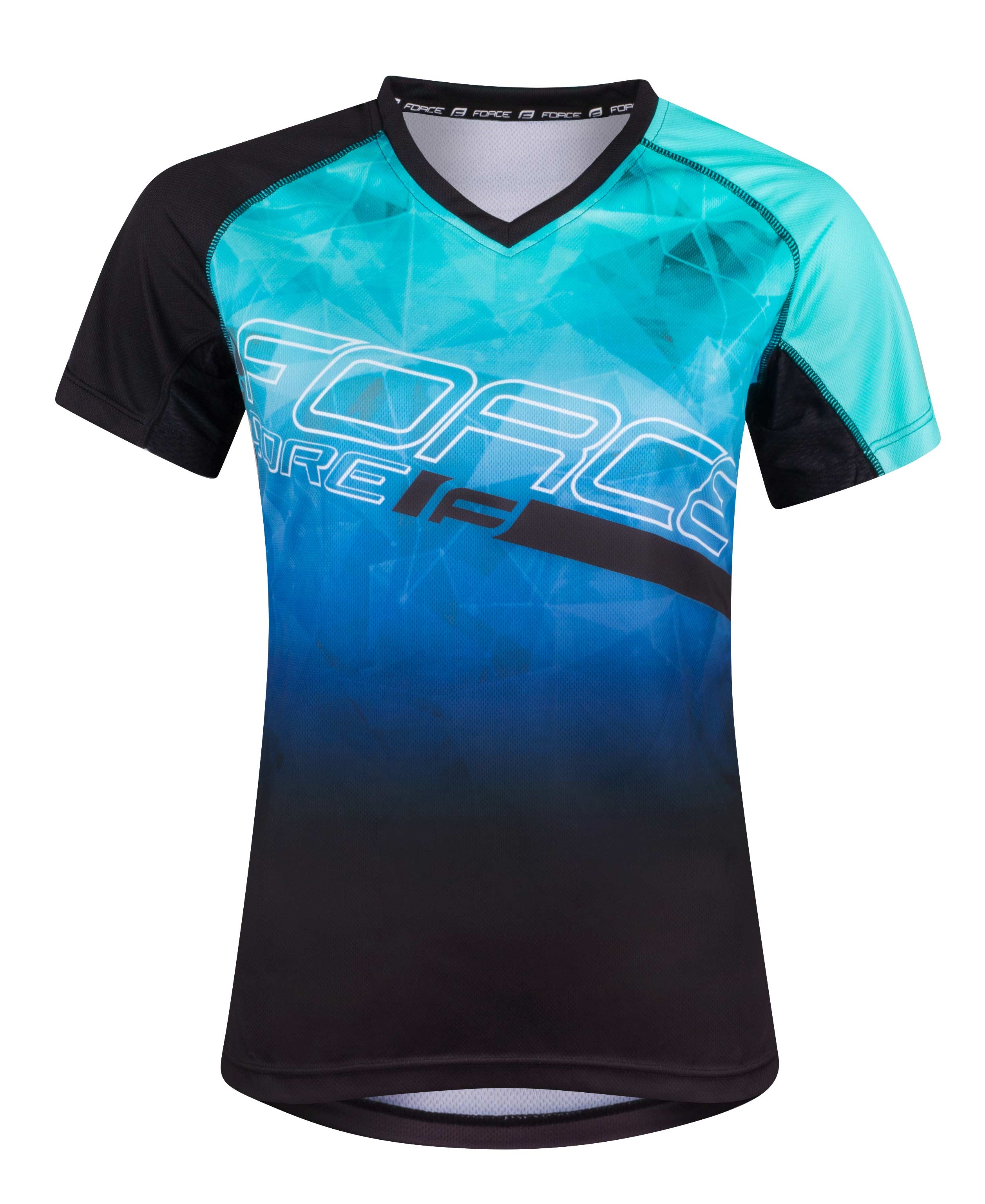 dres FORCE MTB CORE LADY, tyrkysovo-černý