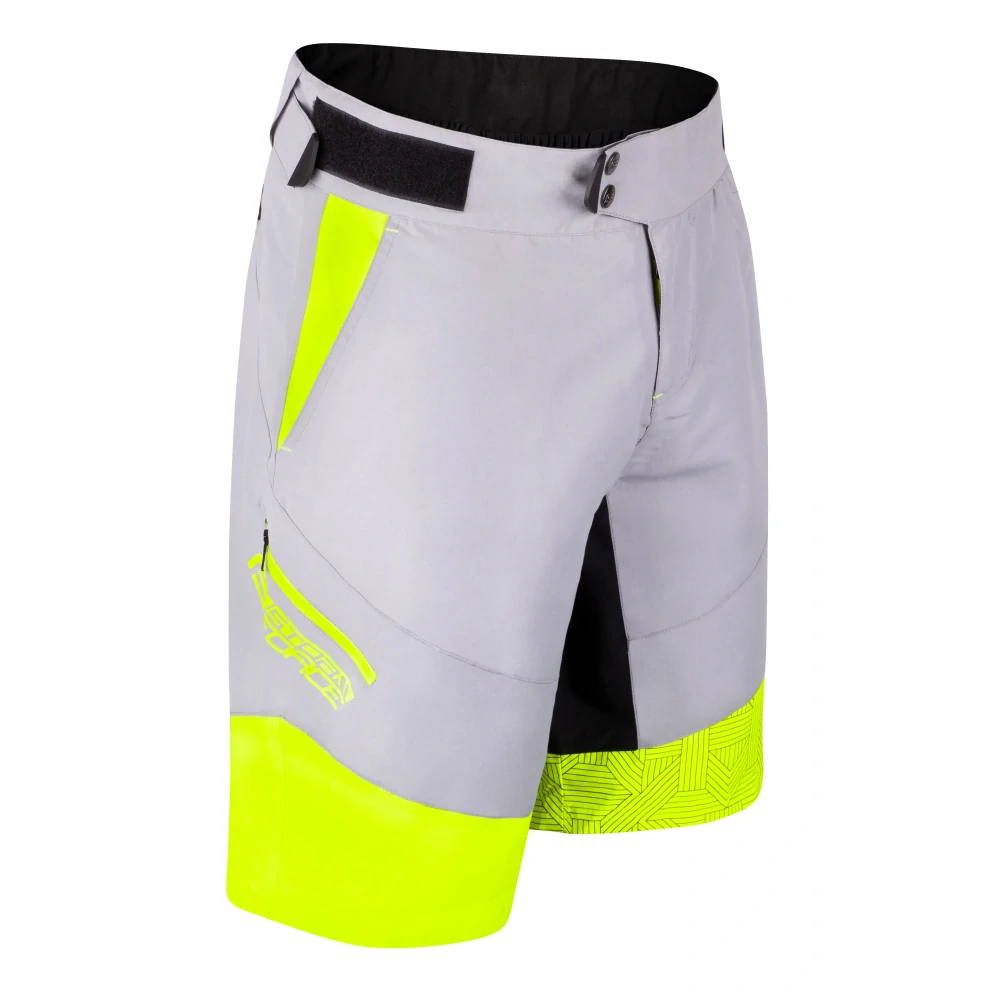 kraťasy F STORM, odnímatelná vložka, šedo-fluo
