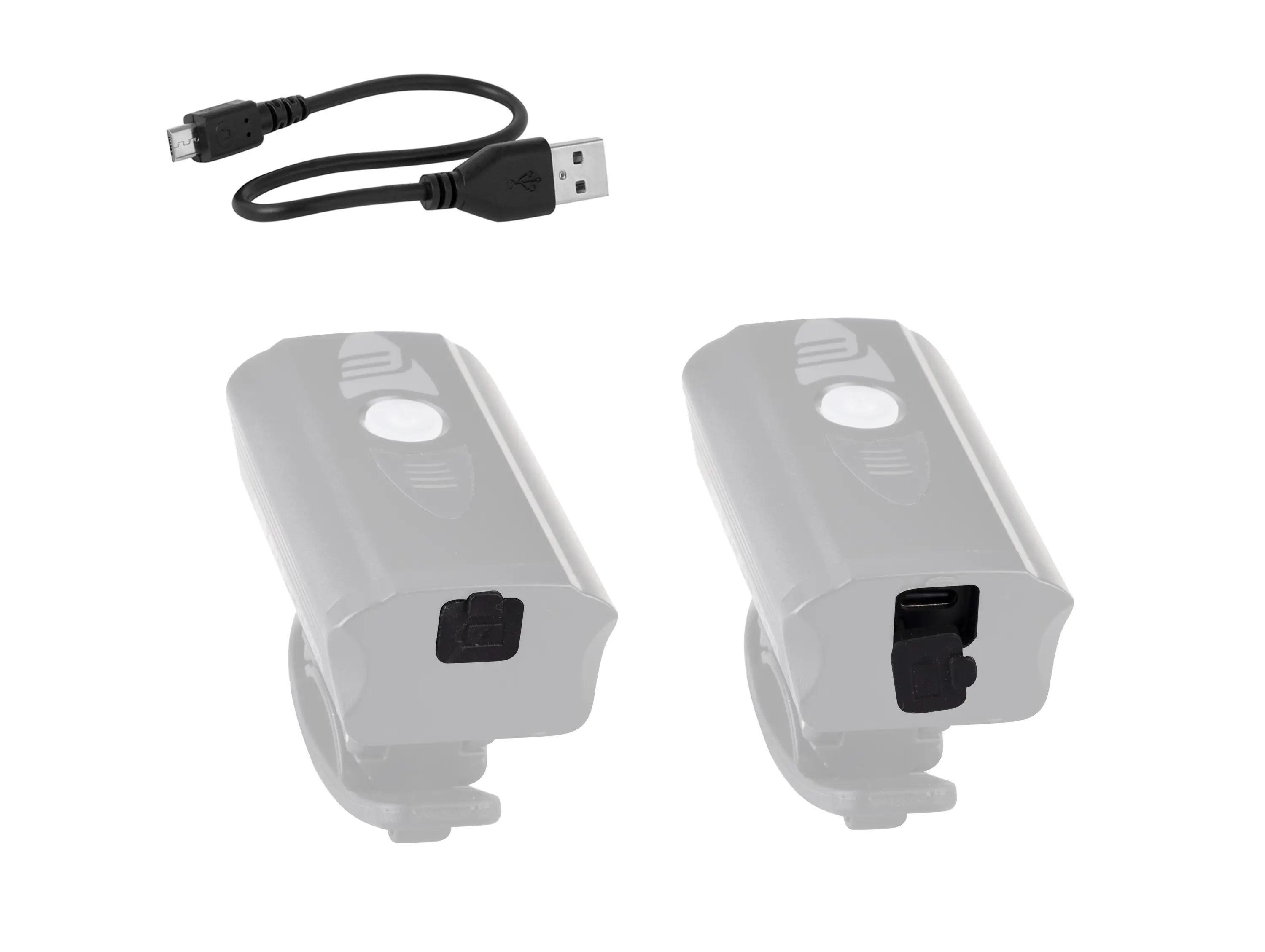 světlo přední FORCE DIVER 900 LM, USB, černé