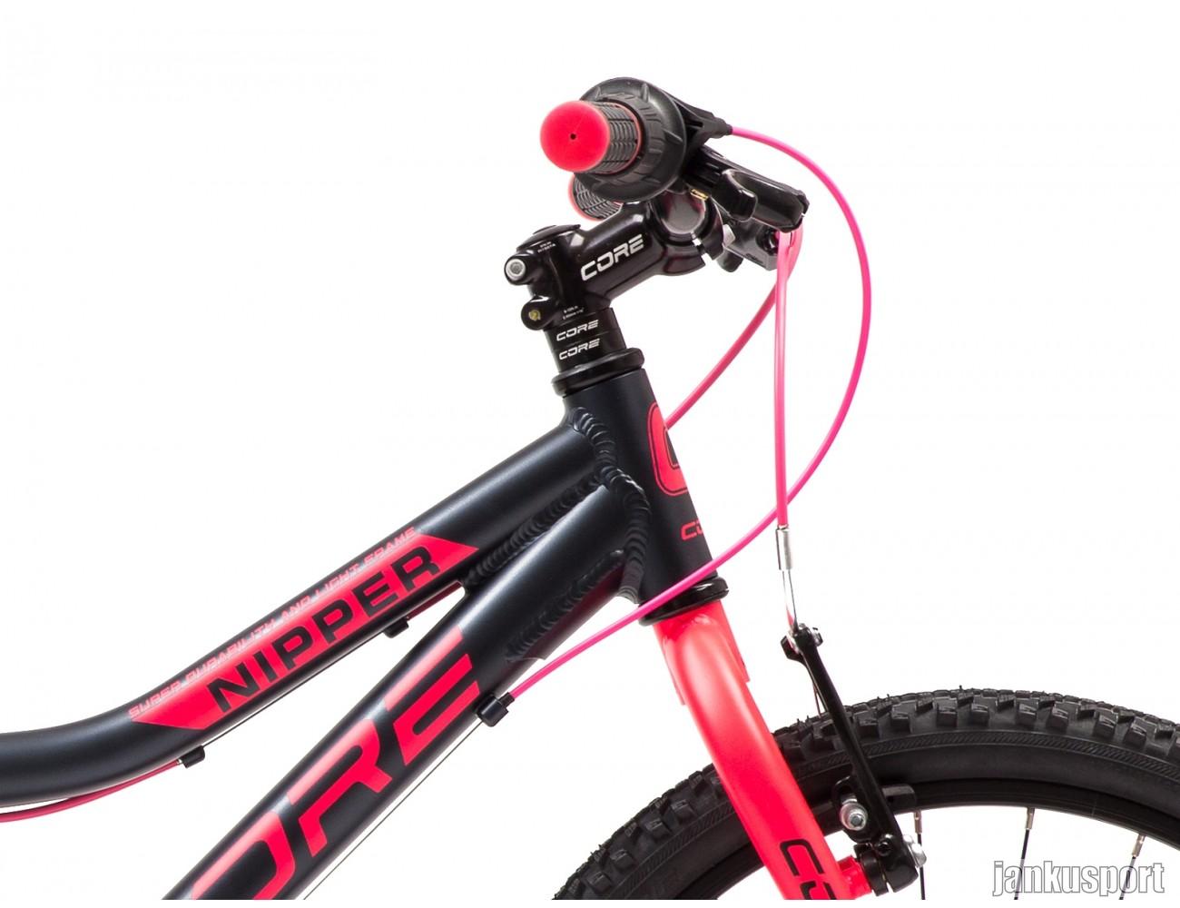 Dětské kolo 20" Al Nipper, Revo-6, černý mat s růžovou (8.20kg)