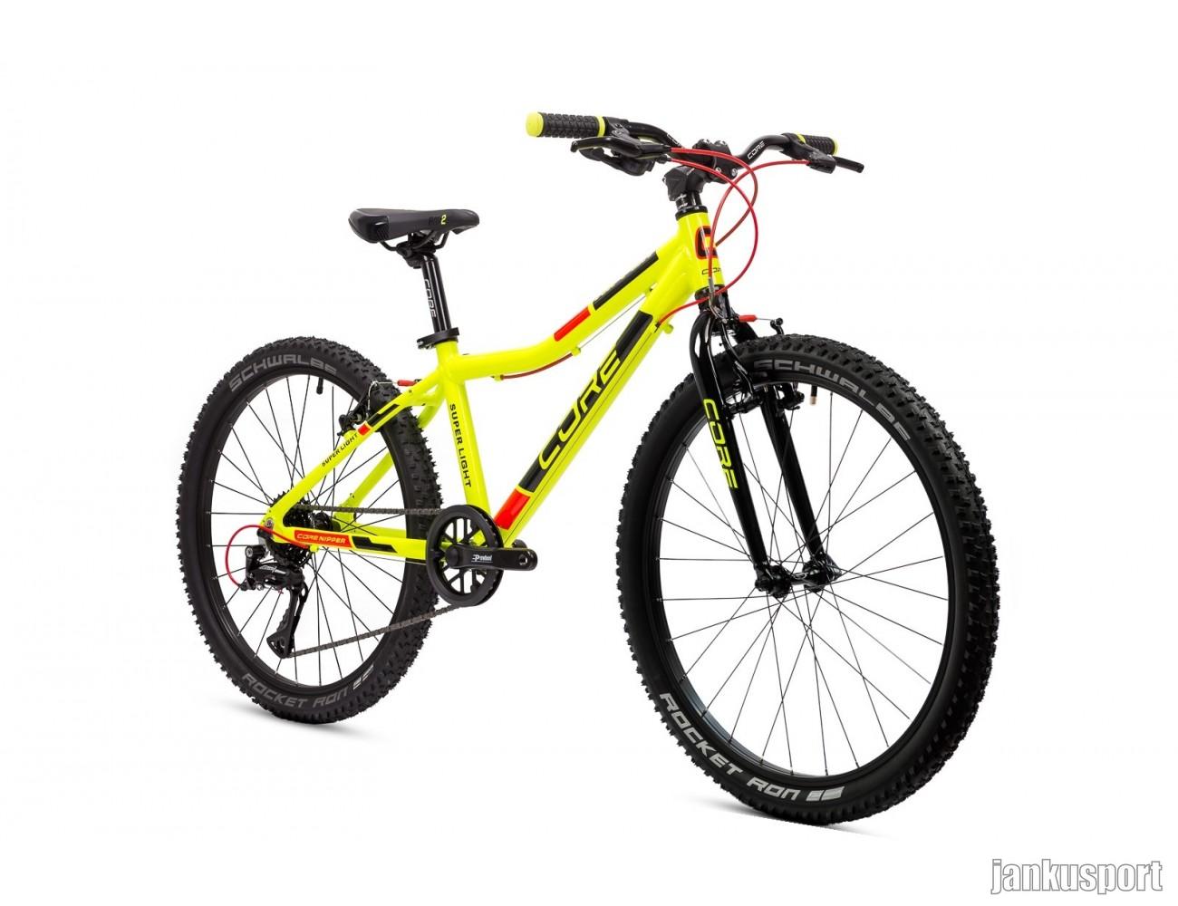 Dětské kolo 24" Al Nipper, jednopřevodník,1x9s, Ahead Al - Superlight reflexně žlutý