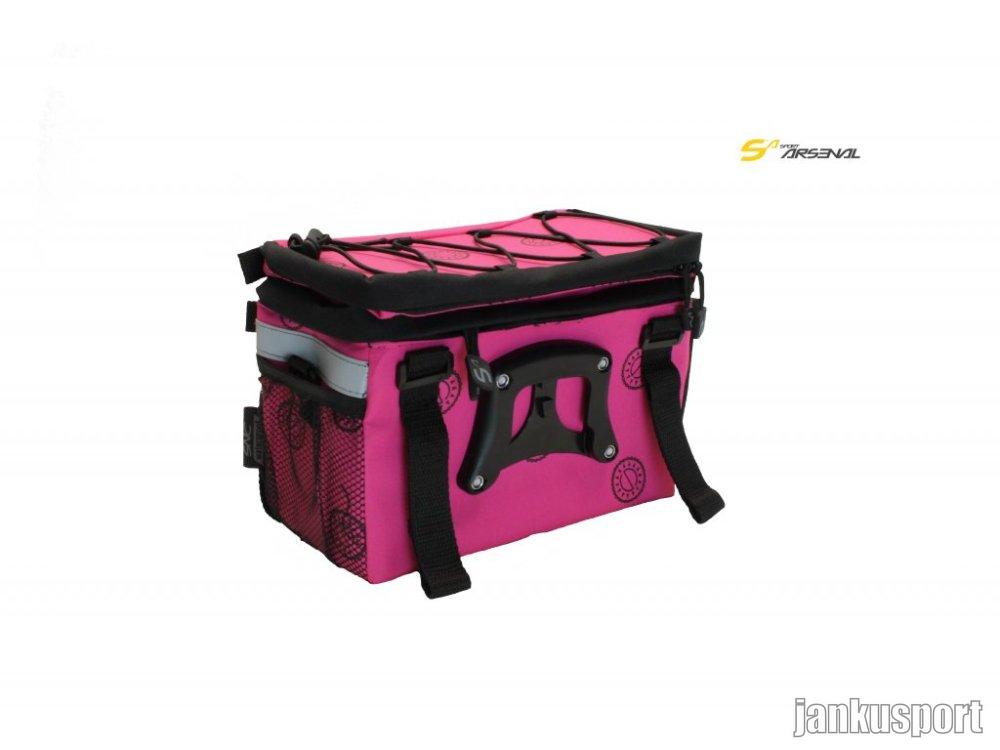 Brašna Sport Arsenal 540 řidítková QuickFix růžová