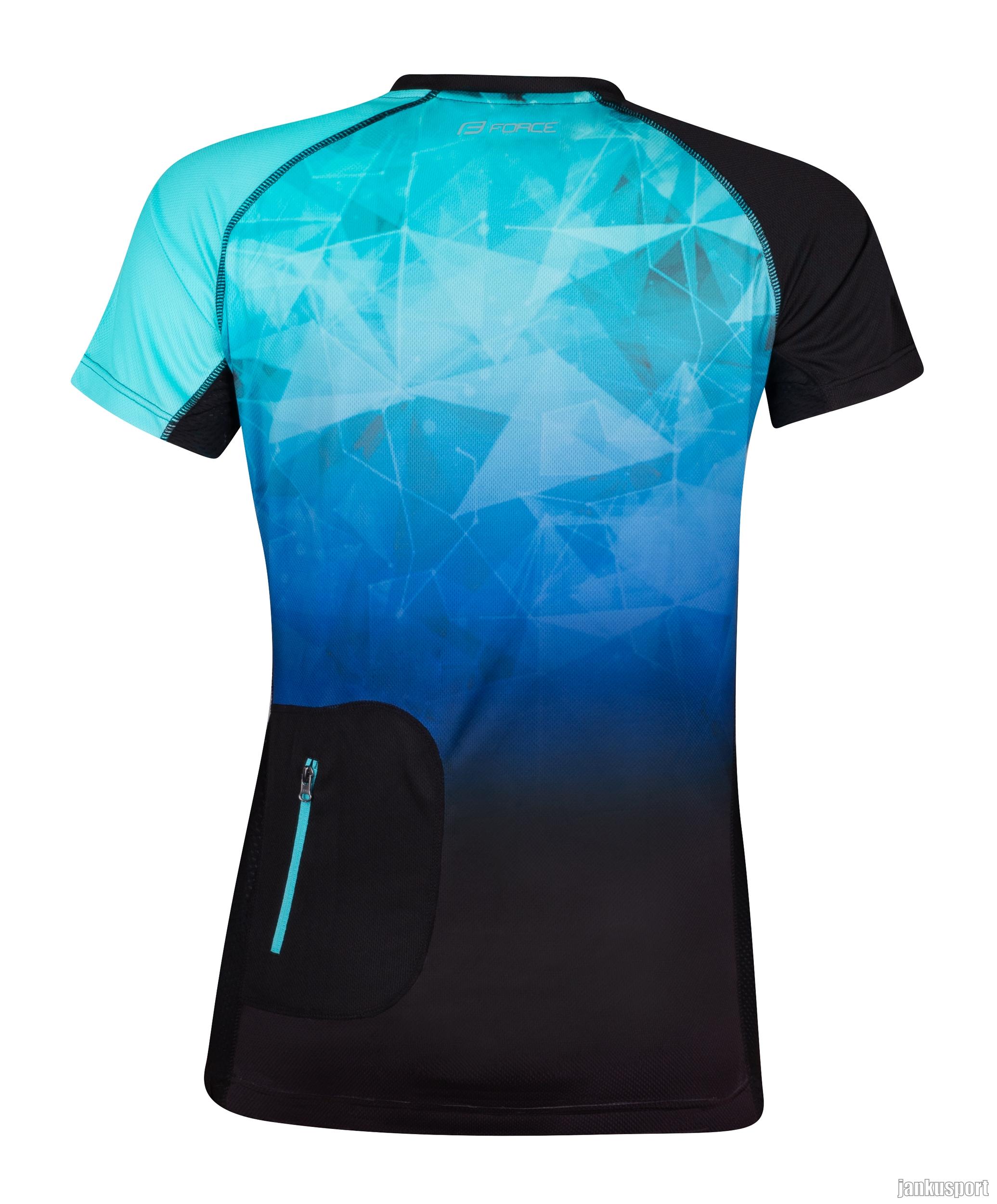dres FORCE MTB CORE LADY, tyrkysovo-černý