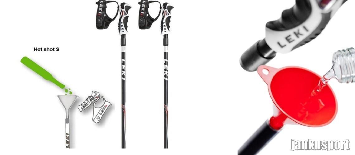 Lyžařské hole Leki Hot Shot S - eloxal black/anodized grey/bright red