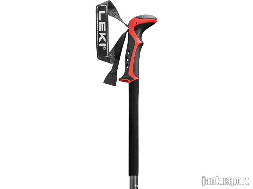 LEKI HAUTE ROUTE 3 Dark Anthracite/Dark Red/Black, 110-150 cm