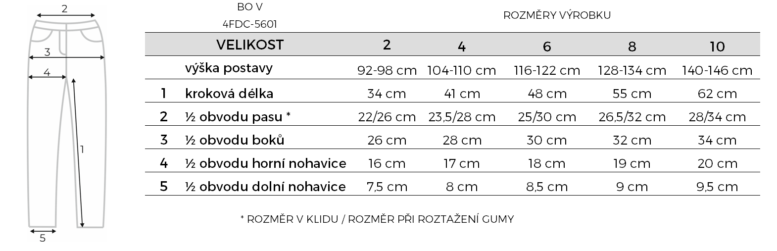 Dětské termoprádlo kalhoty chlapecké