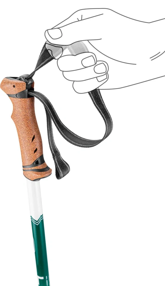 Trail, deep aqua-white, 110 - 145 cm