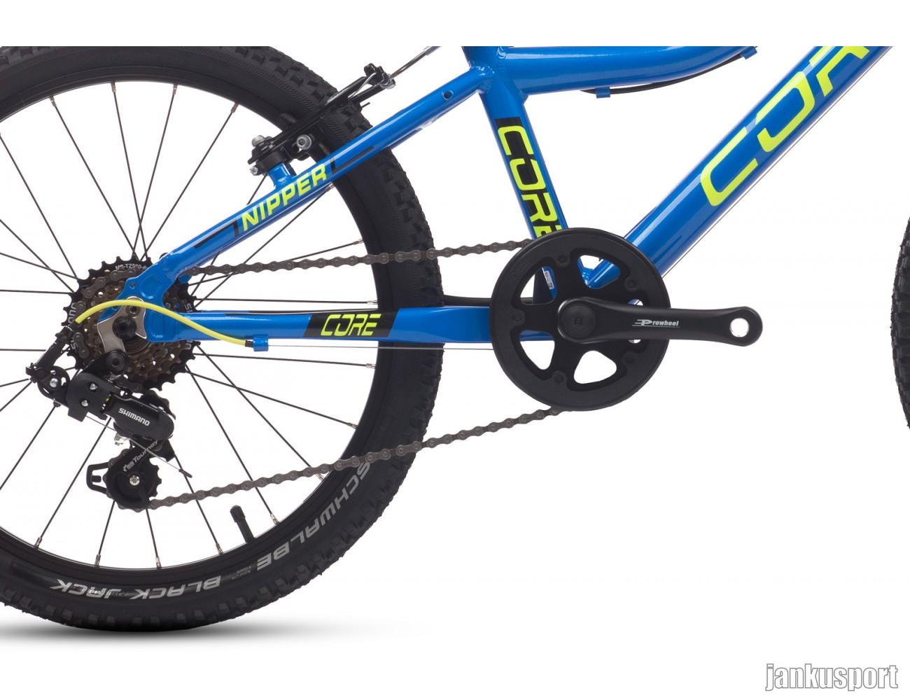 Dětské kolo 20" Al Nipper, Revo-6, modrý mat s reflexní žlutou (7.95kg)