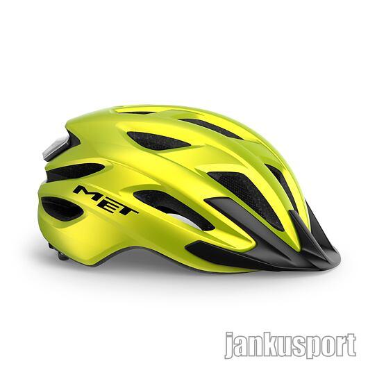 MET PŘILBA CROSSOVER LIME ŽLUTÁ METALICKÁ