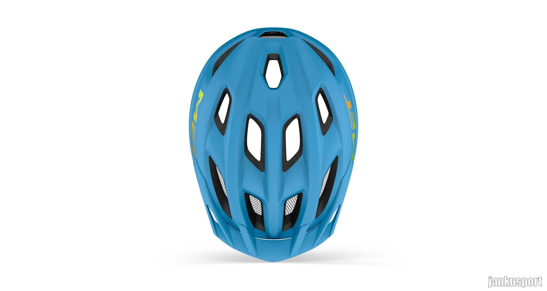 Dětská cyklistická přilba MET CRACKERJACK CYAN MODRÁ