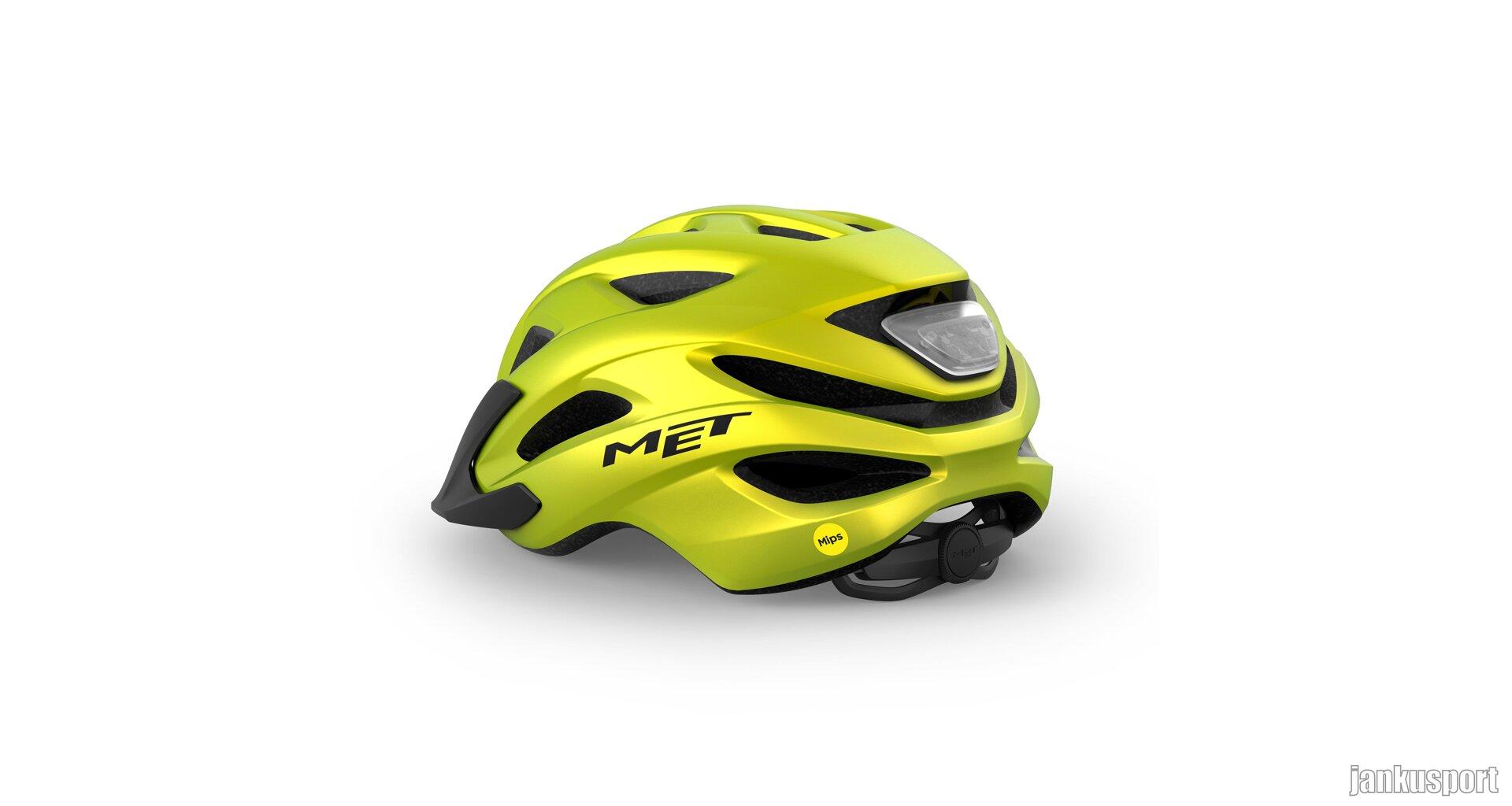 MET přilba CROSSOVER MIPS lime žlutá metalická
