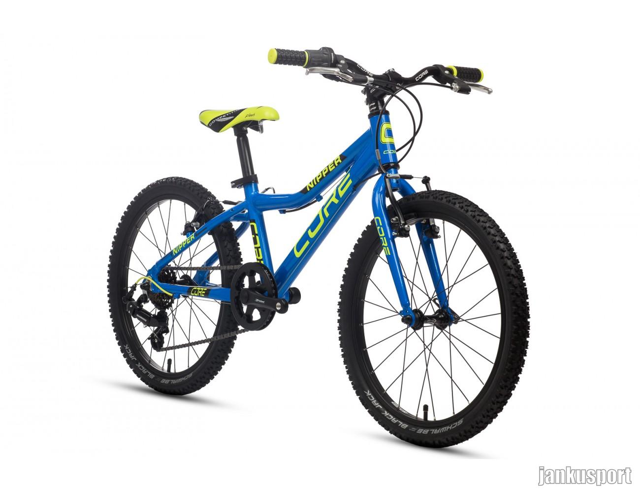 Dětské kolo 20" Al Nipper, Revo-6, modrý mat s reflexní žlutou (7.95kg)