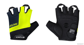 rukavice FORCE SECTOR gel, černo-fluo