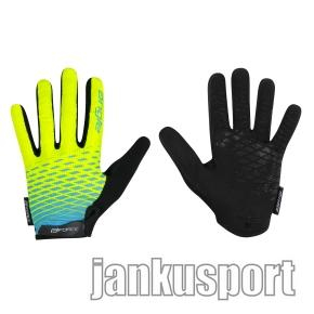 rukavice FORCE MTB ANGLE letní, fluo-modré