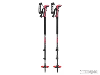 LEKI HAUTE ROUTE 3 Dark Anthracite/Dark Red/Black, 110-150 cm