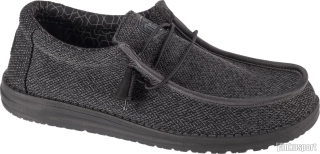 ČERNÉ STYLOVÉ POLOBOTKY HEY DUDE WALLY SOX